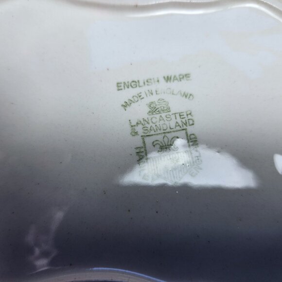 Antique Cheese Cloche Lancaster & Sandland Server Hand Painted Silver Lustre - Picture 9 of 9